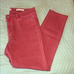 J. Jill Denim Women's Size 14Light Pink Clove Authentic Fit Slim Ankle Jeans